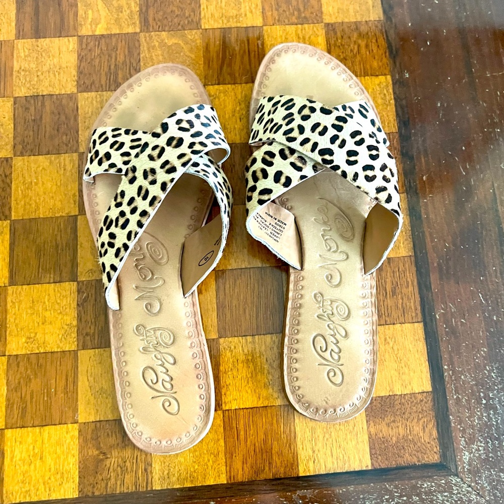 Naughty Monkey Leopard Slide Sandals